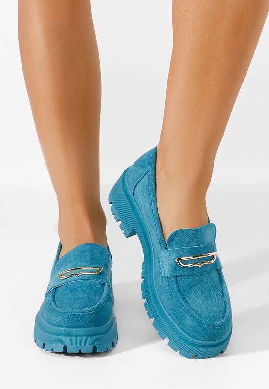 Μοκασίνια  γυναικεια Larya μπλε, Μέγεθος: 36- zapatos