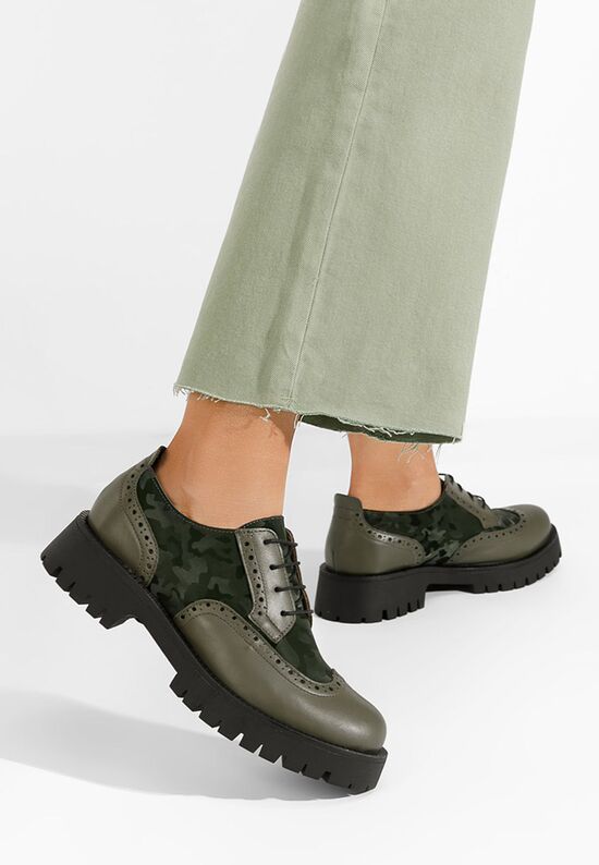 Brogue γυναικεια Flexa χακι, Μέγεθος: 37- zapatos