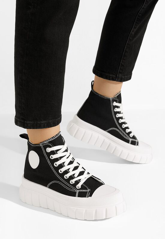Γυναικεία sneakers αστραγάλο Dariona μαύρα, Μέγεθος: 41- zapatos
