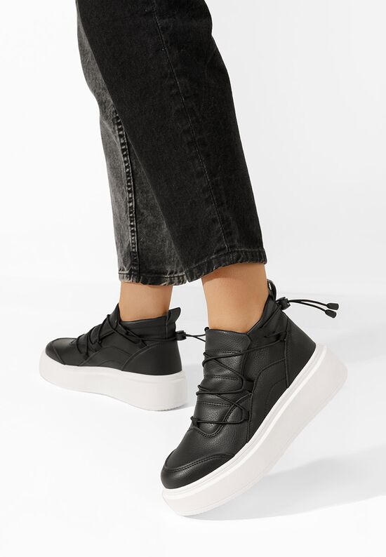 Sneakers με πλατφόρμα Eillia μαύρα, Μέγεθος: 40- zapatos