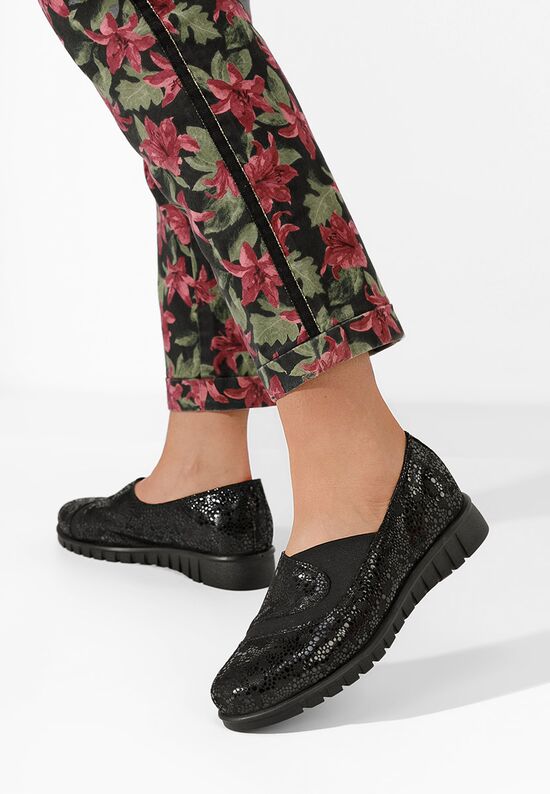 Casual παπουτσια γυναικεια piele Janora V3 μαύρα, Μέγεθος: 38- zapatos