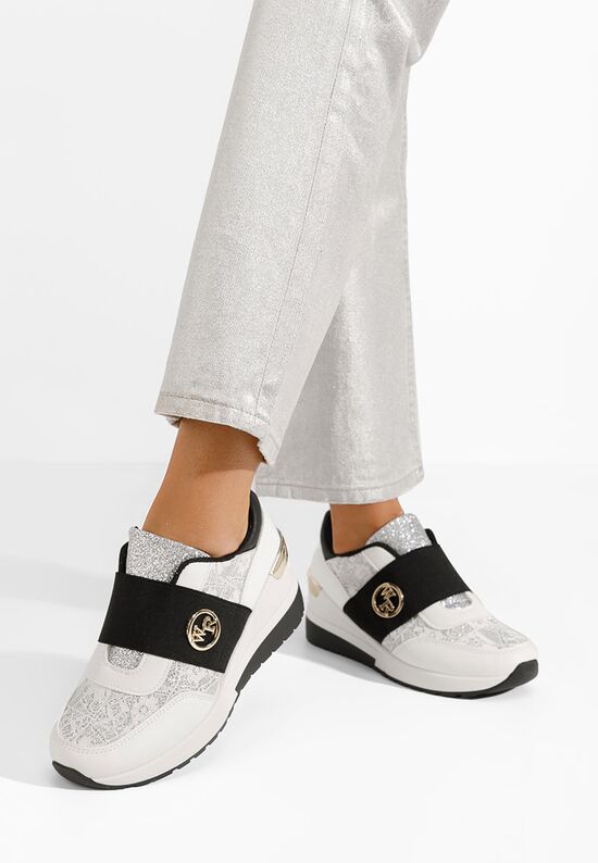 Sneakers με πλατφόρμα Salicia λευκά, Μέγεθος: 37- zapatos