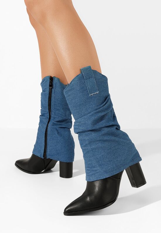 Μπότες με χοντρό τακούνι Verta Τζιν, Μέγεθος: 38- zapatos