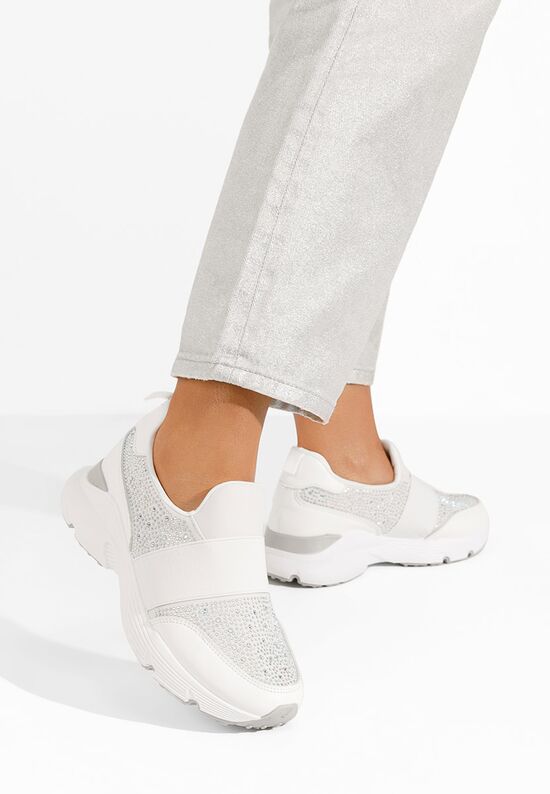 Sneakers γυναικεια Zaliana λευκά, Μέγεθος: 39- zapatos