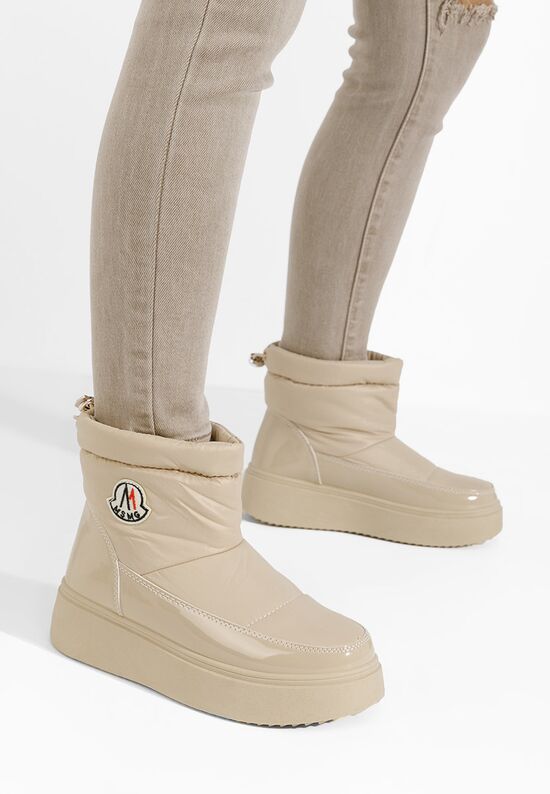 Γυναικείες Μπότες Χιονιού Lisivia μπεζ, Μέγεθος: 39- zapatos