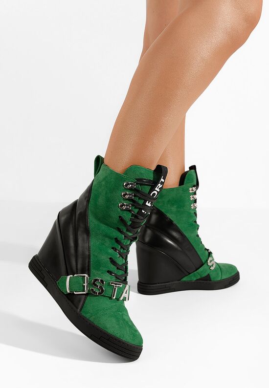 Sneakers με πλατφόρμα Candy πρασινο, Μέγεθος: 38- zapatos