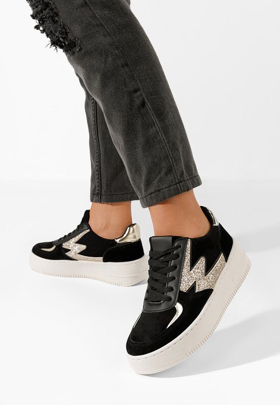 Sneakers με πλατφόρμα Nadine μαύρα, Μέγεθος: 39- zapatos