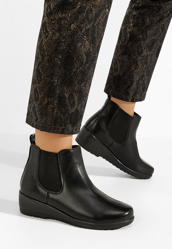 μποτακια πλατφορμεσ Eluisa Μαύρα, Μέγεθος: 37- zapatos