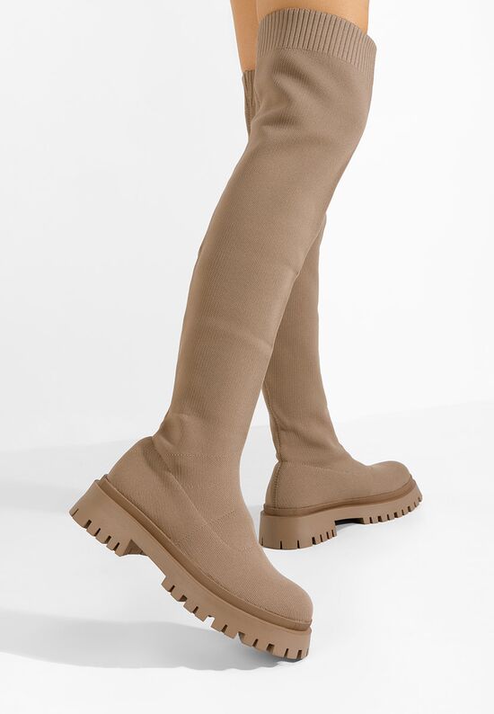 Ψηλές μπότες Xena Χακι, Μέγεθος: 38- zapatos