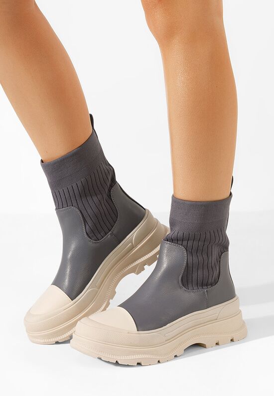 Sneakers με κάλτσα Avalini Γαλάζιο, Μέγεθος: 40- zapatos