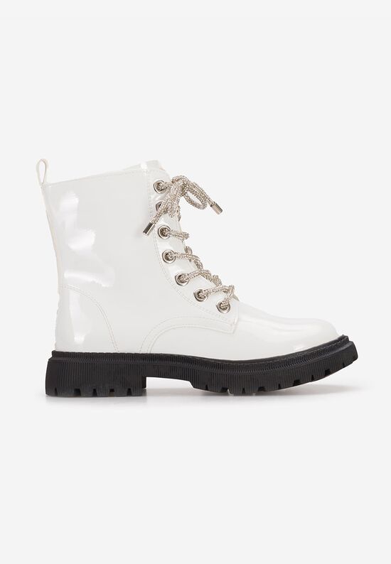 Κοριτσίστικες μποτάκια Pixey λευκά, Μέγεθος: 34- zapatos