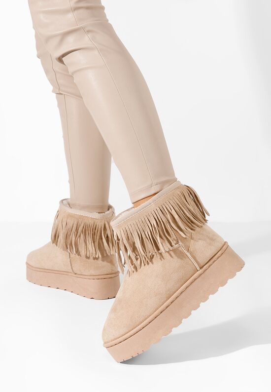 Μπότες τύπου UGG Yasmine μπεζ, Μέγεθος: 39- zapatos