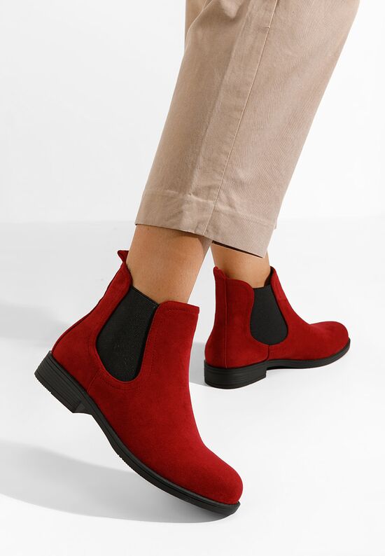 Μποτάκια Chelsea γυναικεία κοκκινο Zelmira, Μέγεθος: 38- zapatos