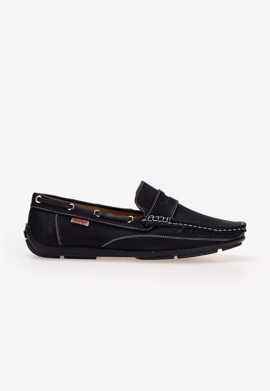 Ανδρίκα μοκασίνια μαύρα Villari, Μέγεθος: 41- zapatos