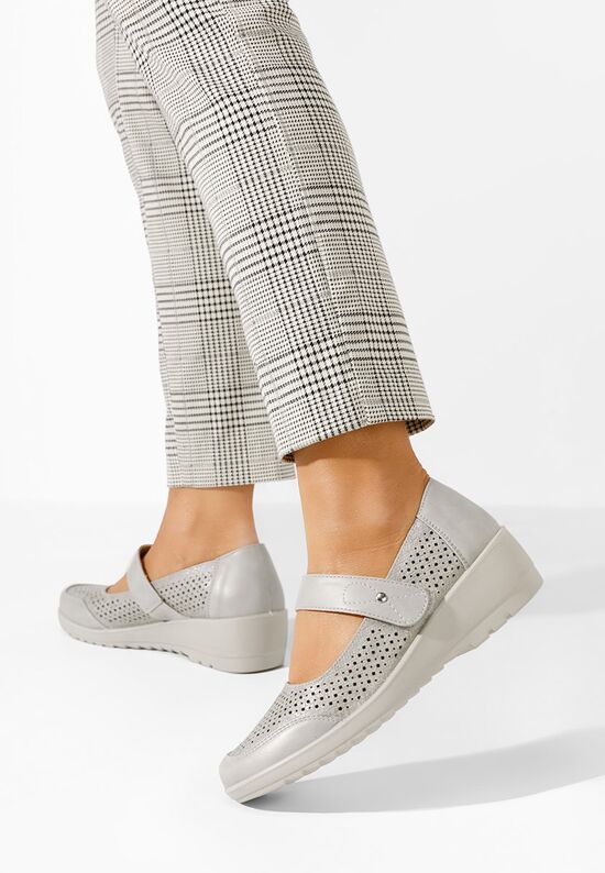 Μπαλαρίνεσ με λουράκι Morena γκρι, Μέγεθος: 38- zapatos