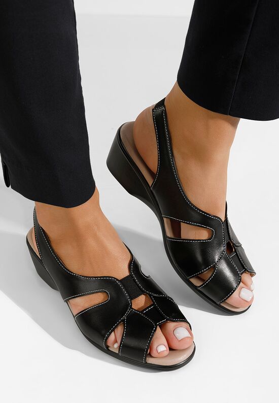 Γυναικεία σανδάλια Laurella Μαύρα, Μέγεθος: 37- zapatos