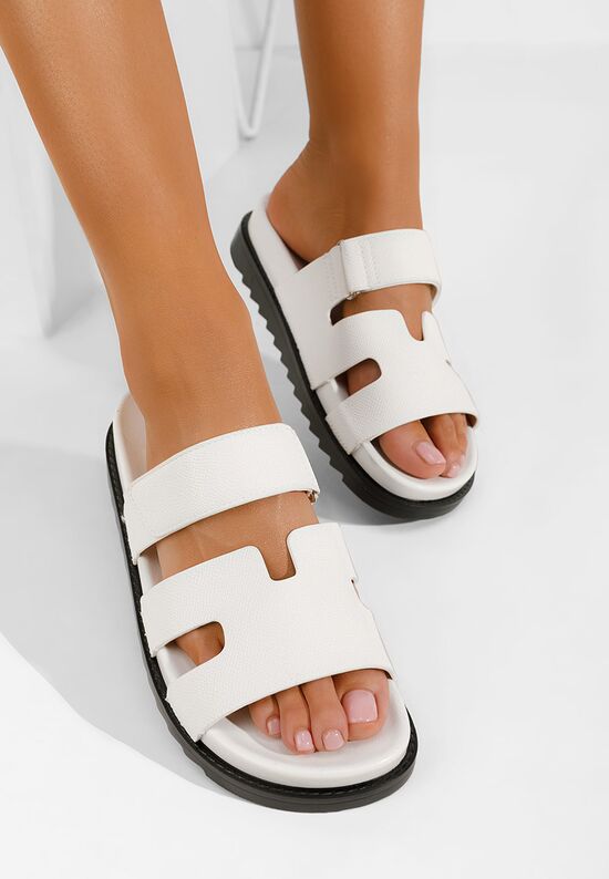 Παντόφλες γυναικειεσ Denisa V2 λευκά, Μέγεθος: 37- zapatos