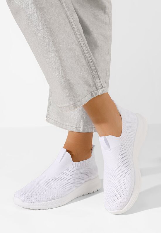 Γυναικεία Πάνινα Slip-On Achara λευκά, Μέγεθος: 38- zapatos