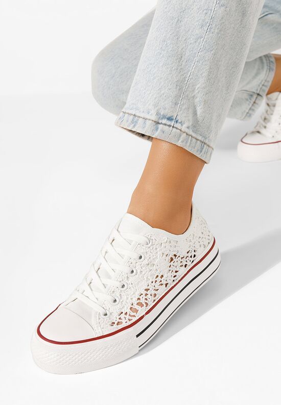 Γυναικεία sneakers Floreina λευκά, Μέγεθος: 37- zapatos
