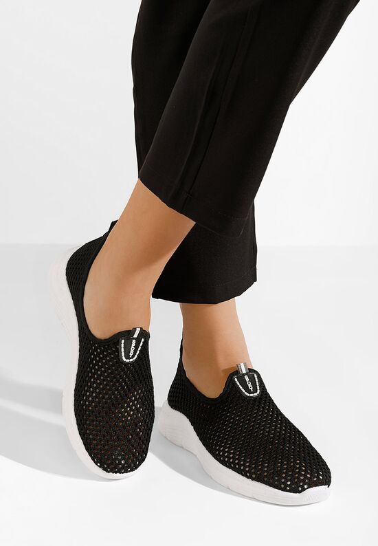 Μαύρα παπούτσια slip-on Kadrina, Μέγεθος: 38- zapatos