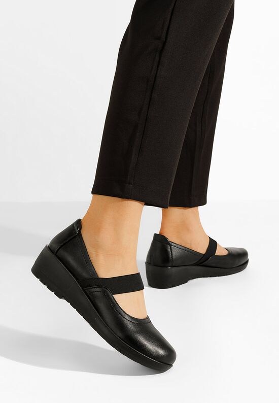 Μπαλαρίνες ανατομικεσ Gracela μαύρα, Μέγεθος: 38- zapatos