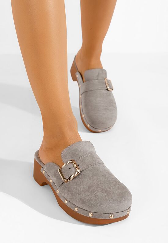 Mules γυναικεια Advika V2 γκρι, Μέγεθος: 37- zapatos