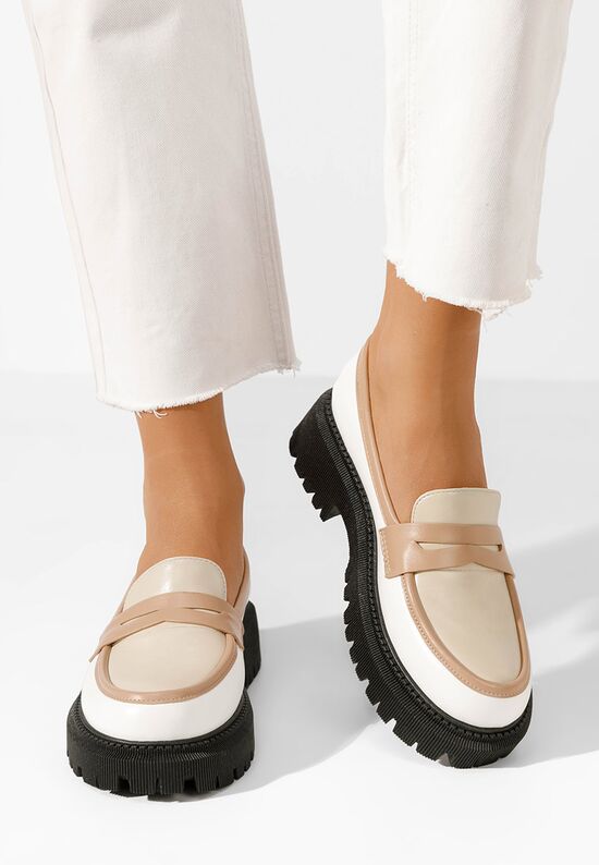 Loafers γυναικεια Jiana λευκά, Μέγεθος: 39- zapatos