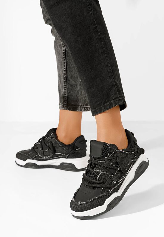 Sneakers με πλατφόρμα Shaila μαύρα, Μέγεθος: 40- zapatos
