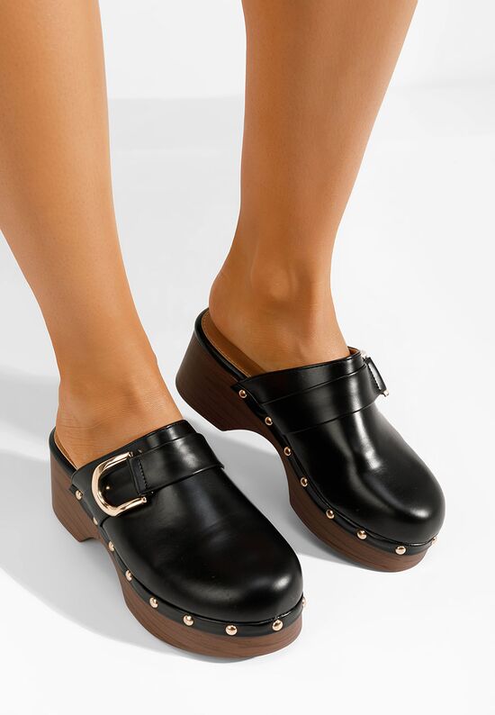 Mules γυναικεια Radhika μαύρα, Μέγεθος: 38- zapatos