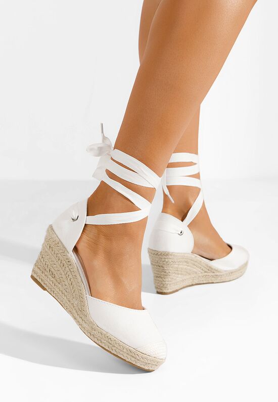 εσπαντρίγιεσ ψηλεσ Vilena λευκά, Μέγεθος: 37- zapatos