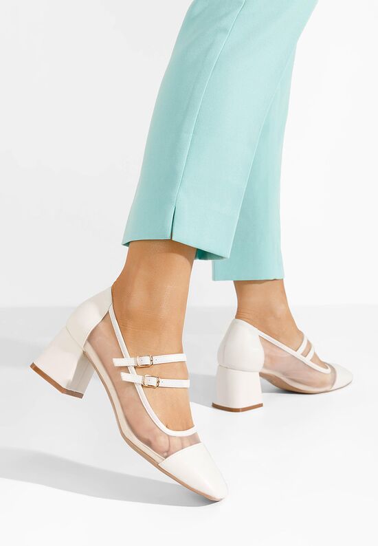 Γοβες Evany λευκά, Μέγεθος: 36- zapatos