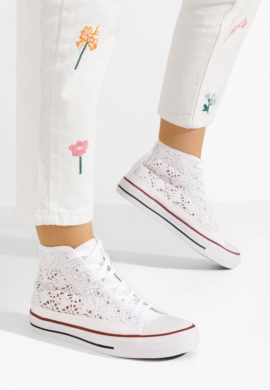 Γυναικεία sneakers αστραγάλο Miyana V2 λευκά, Μέγεθος: 39- zapatos