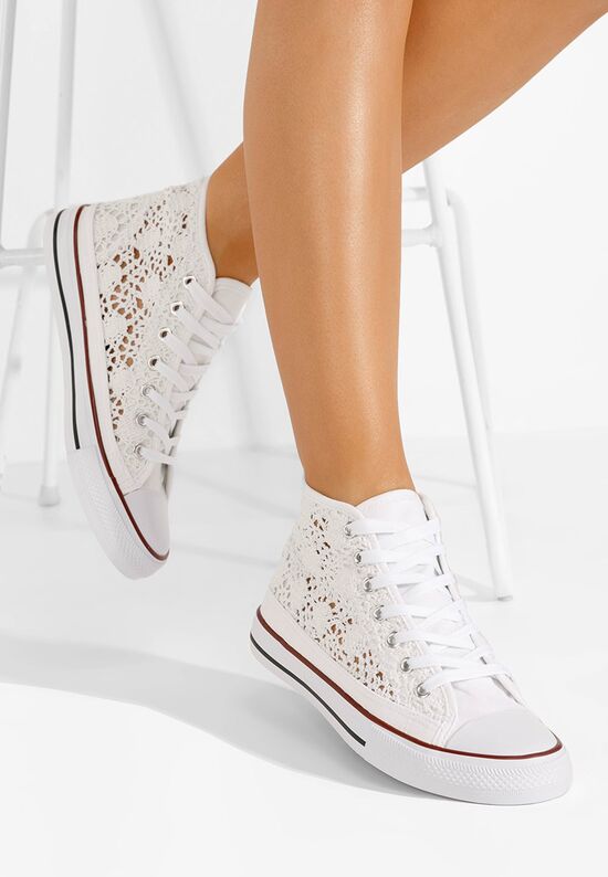 Γυναικεία sneakers αστραγάλο Miyana V4 λευκά, Μέγεθος: 37- zapatos