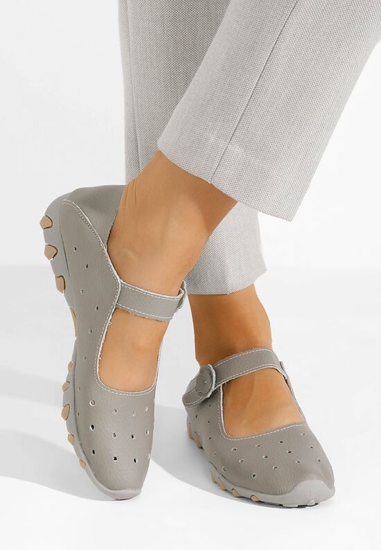 Γυναικεία μπαλαρίνεσ γκρι Flary, Μέγεθος: 36- zapatos