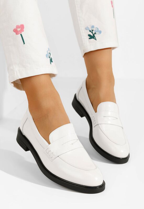 Γυναικεία λόαφερ Zalaya V2 λευκά, Μέγεθος: 38- zapatos