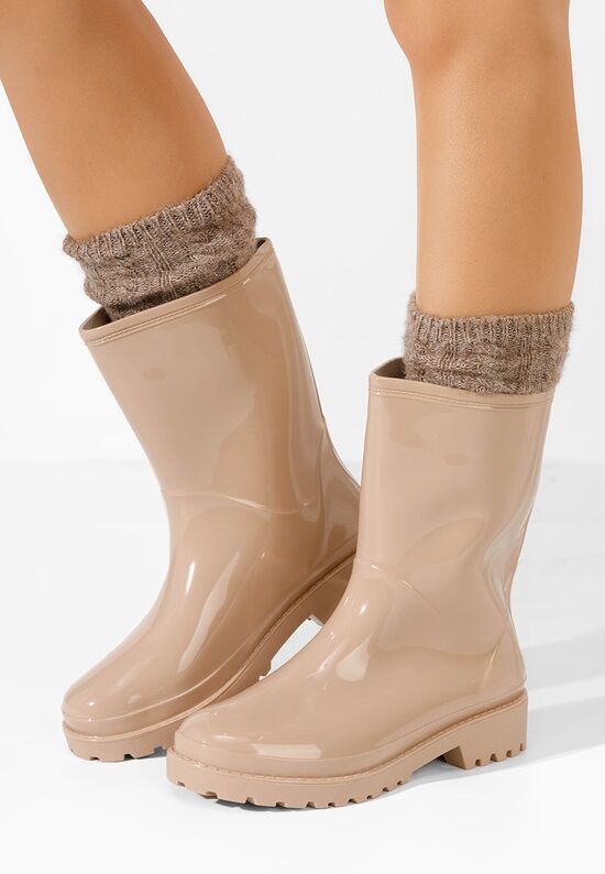 Μπότες βροχής Jalena μπεζ, Μέγεθος: 37- zapatos