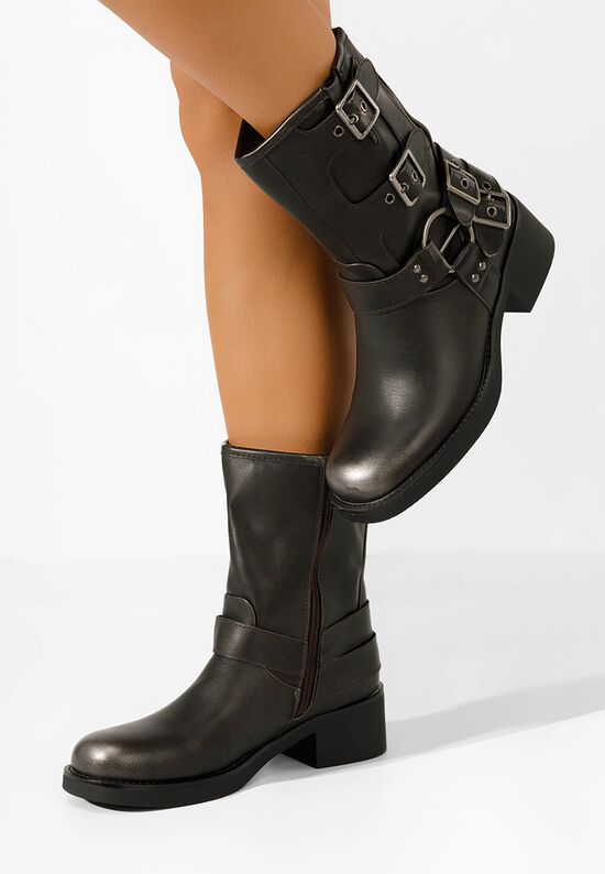 Γυναικεία μποτάκια Karmela γκρι, Μέγεθος: 36- zapatos