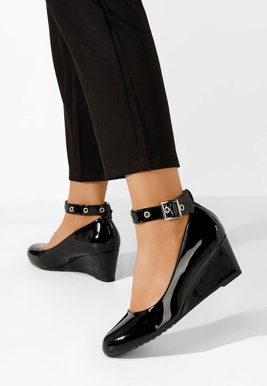 Ανατομικά παπούτσια Alyssa μαύρα, Μέγεθος: 39- zapatos