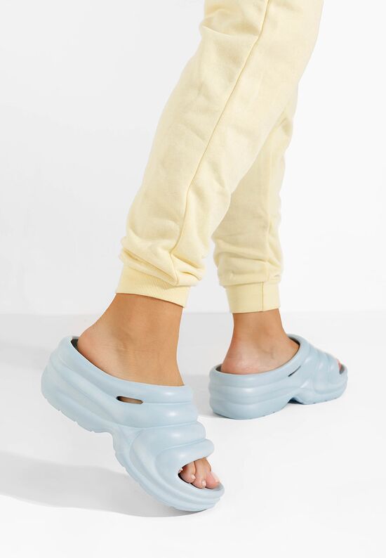 Παντόφλες με πλατφόρμα Etana Γαλάζιο, Μέγεθος: 38- zapatos