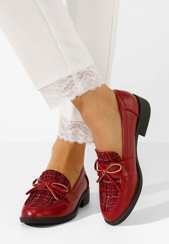 Μοκασίνια γυναικεια Aliera μπορντό, Μέγεθος: 37- zapatos