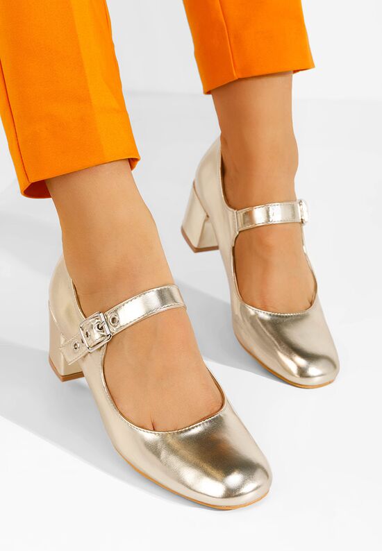 Γοβες Milady χρυσο, Μέγεθος: 40- zapatos