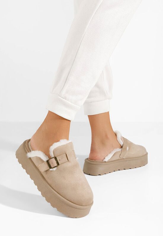 Παντοφλεσ γυναικειεσ χειμερινεσ Aselda χακι, Μέγεθος: 41- zapatos