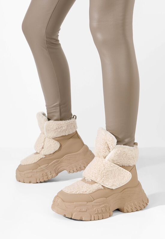 Χειμερινά sneakers γυναικεια Comino χακι, Μέγεθος: 39- zapatos