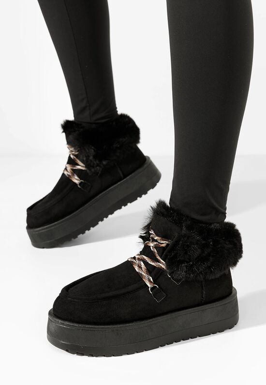 Mποτάκια πλατφόρμα Aseva V2 Μαύρα, Μέγεθος: 40- zapatos