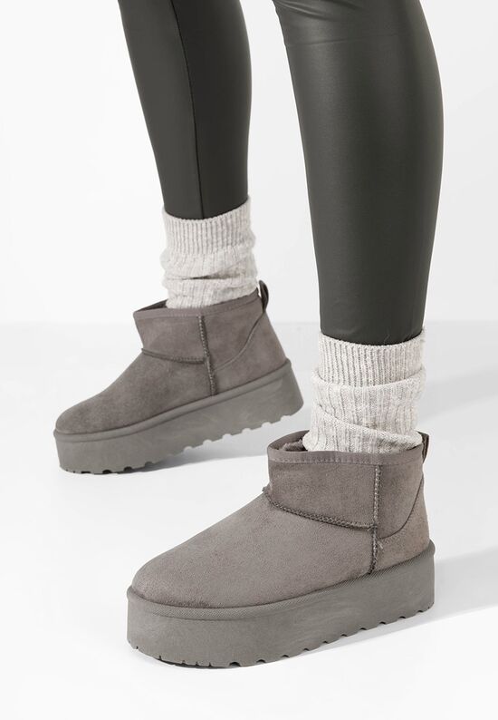 Mποτάκια πλατφόρμα Lissie γκρι, Μέγεθος: 38- zapatos