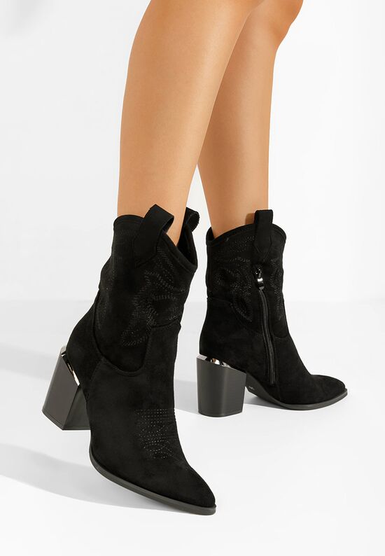 Γυναικεία Μποτάκια Cowboy Sudera Μαύρα, Μέγεθος: 41- zapatos