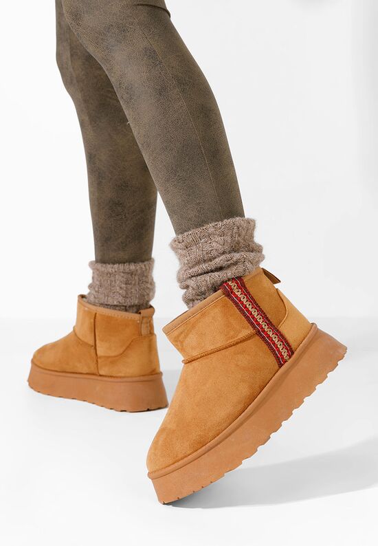 Mποτάκια πλατφόρμα Kristin ταμπά, Μέγεθος: 39- zapatos