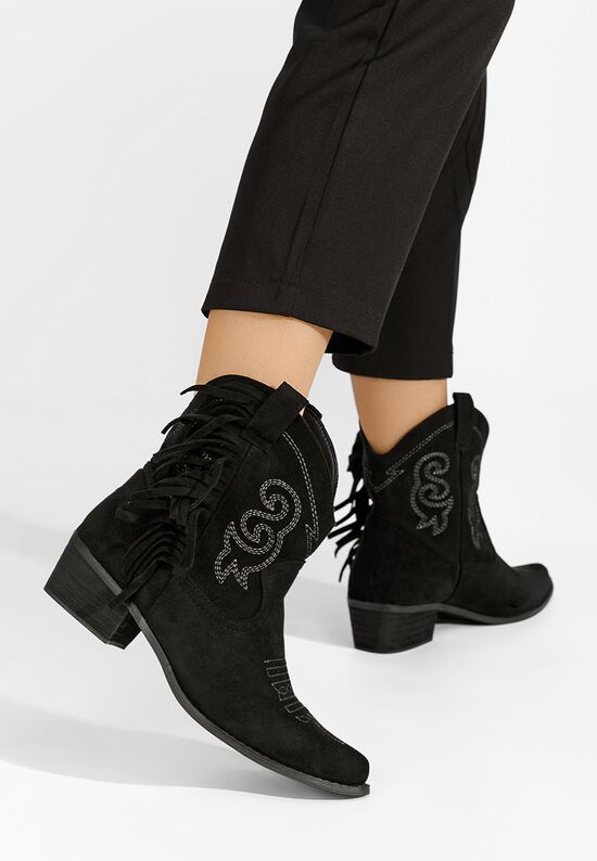 Γυναικεία Μποτάκια Cowboy Matesa Μαύρα, Μέγεθος: 39- zapatos