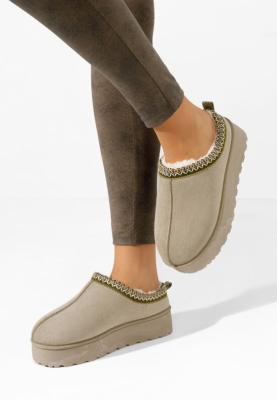 Μπότες τύπου UGG Cassei πρασινο, Μέγεθος: 39- zapatos