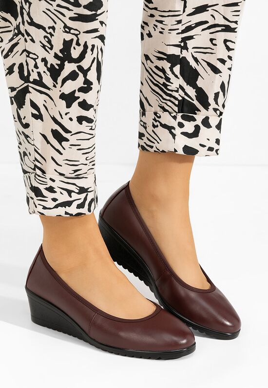 Ανατομικά παπούτσια Josmia μπορντό, Μέγεθος: 40- zapatos